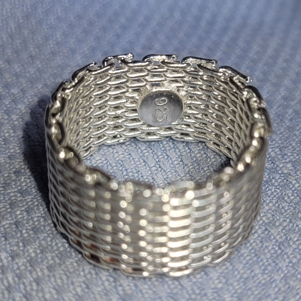 Sterling Silver .925 Mesh Ring